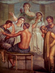 Affreschi romani - pompei - alcesti e admeto