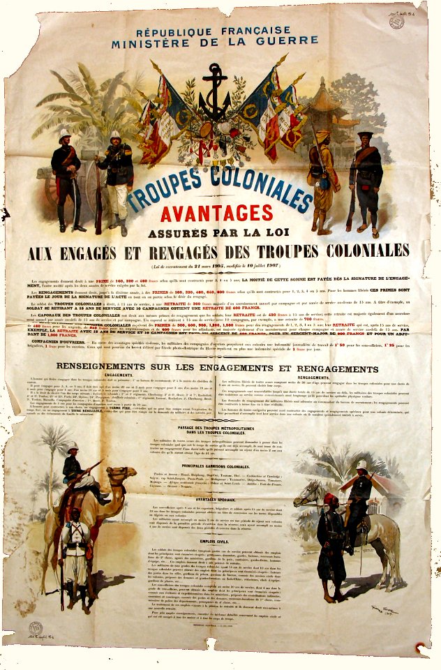 Affiche recrutement Troupes de Marine