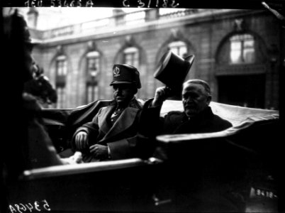 Afghan King Amanullah Khan and French President Gaston Doumergue in Paris, 1928