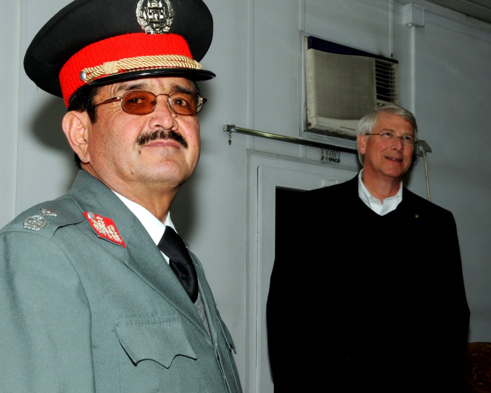 Afghan Brig. Gen. Khudadad Agah and U.S. Senator Roger F. Wicker, await the start of a briefing (4278902448)