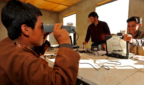 Afghan Local Police, Afghan Ministry of the Interior inprocessing 111218-N-UD522-275