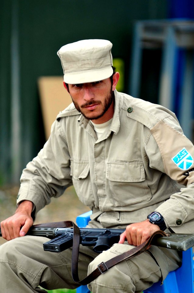 Afghan National Army soldier with a HK G3