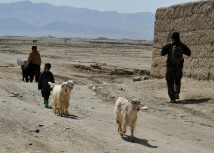 Afghan National Army special forces dismount patrol 120328-N-FV144-152