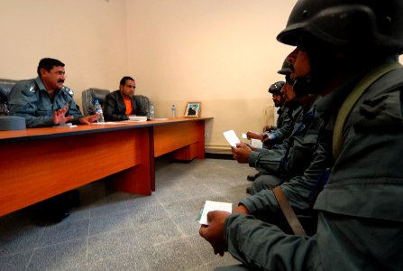 Afghan National Civil Order Police prepare for operations in Afghanistan. (4530838536) photo