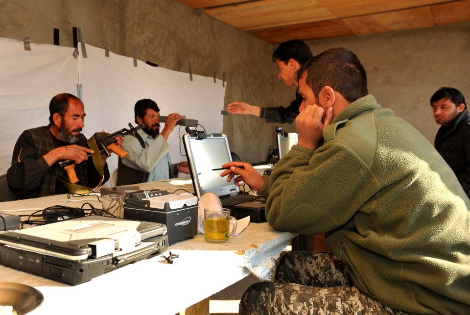 Afghan Local Police, Afghan Ministry of the Interior inprocessing 111219-N-UD522-045