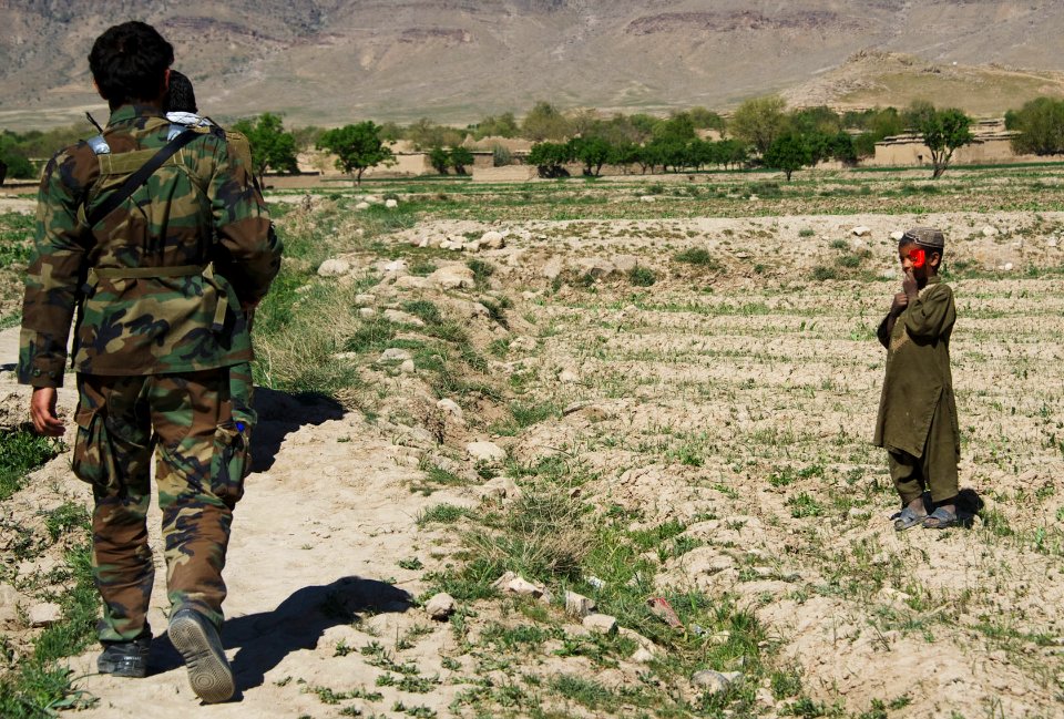 Afghan Security Forces assist government with water canal project 120413-N-JC271-007