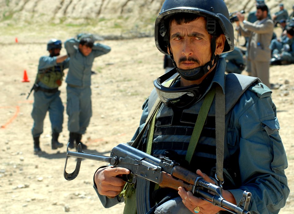 Afghan National Civil Order Police officers train for operations in Afghanistan. (4537901262)