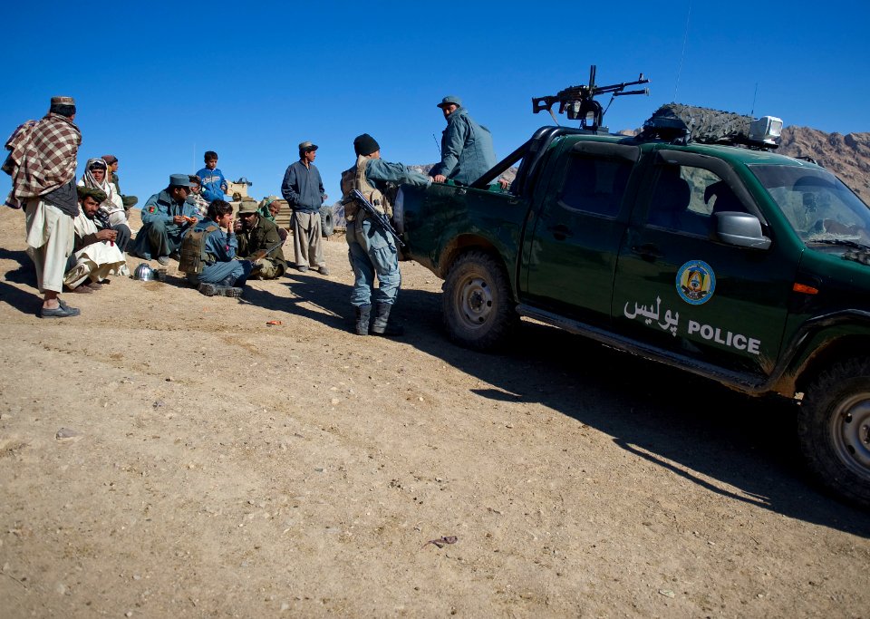 Afghan Uniformed Police patrol 120112-N-CI175-270