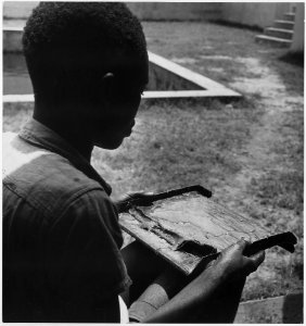Africa. French Equatorial Africa. After the concentrate has been put through the final washing at the Central Plant... - NARA - 541649
