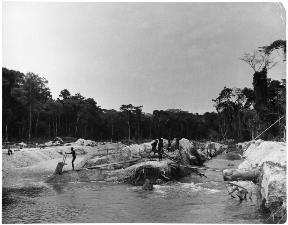 Africa. Ivory Coast. General view of the paper mill, showing in the background the lagoon which leads to the port of... - NARA - 541644