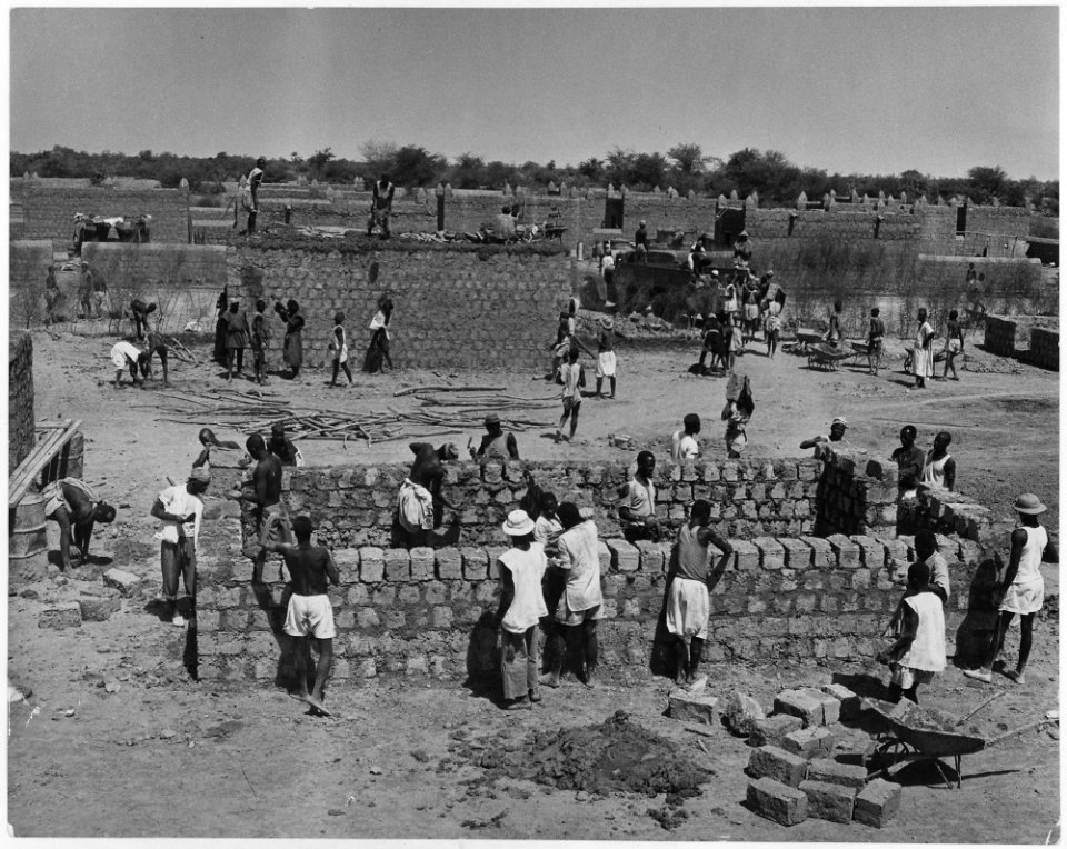 Africa. French West Africa. Another new villiage is Riziam, near the new Niono cotton region. Still under... - NARA - 541639