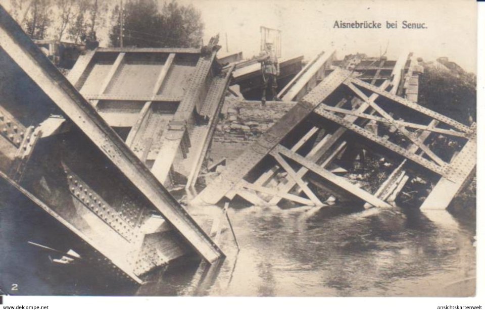 Aisnebrücke bei Senuc (gelaufen 1915)