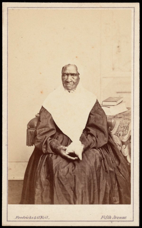 African American woman identified as Aunt Fannie, servant of the Lott family) - Fredricks & O'Neil, Fifth Avenue Photograph Gallery, 179 Fifth Avenue, New York ; L.D. Fredricks ; John LCCN2017660617