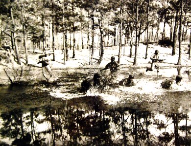 African-Americans in combat training, Camp Robert Smalls, Naval Training Center, Great Lakes, Illinois, WWII (20355999536)