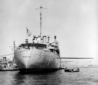 Aft view of USS Hector (AR-7), circa in the 1950s (7575393)