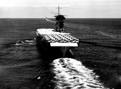 Aft view of USS Lexington (CV-2) c1939