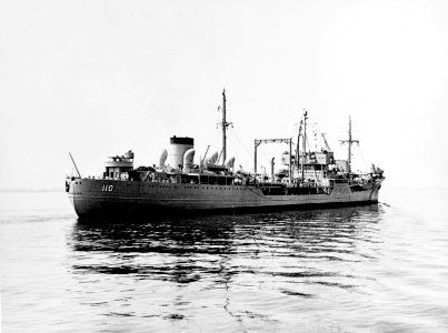 Aft view of USS Conecuh (AOR-110) in the mid-1950s