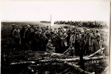 After the announcement of the ceasefire, with white flags raised; (BildID 4816509)
