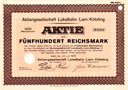 AG Lokalbahn Lam-Kötzting 1928