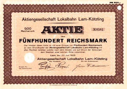 AG Lokalbahn Lam-Kötzting 1928 photo