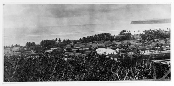 Agana from signal station on mesa, circa 1900