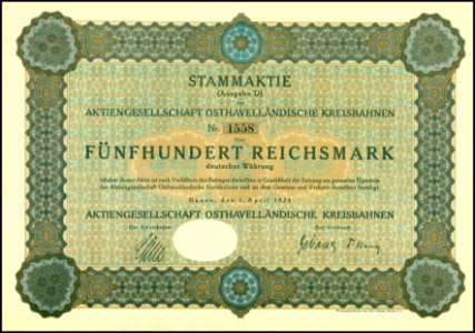 AG Osthavelländische Kreisbahnen 1924 photo