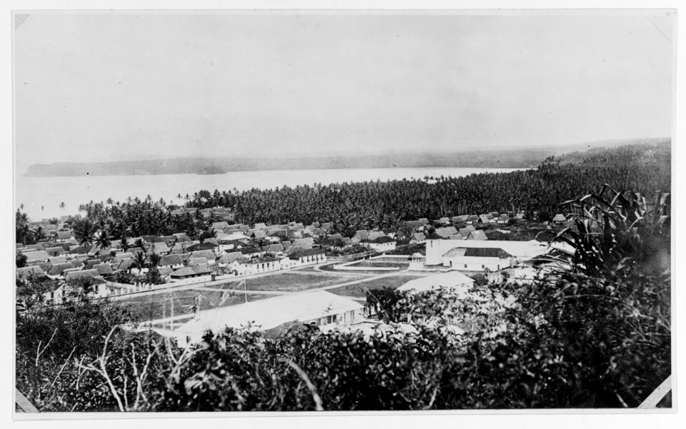 Agana from Signal Station on Mesa, circa 1900, Guam