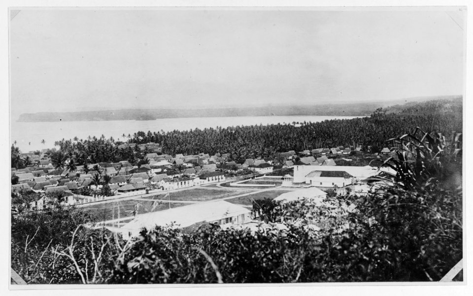 Agana from Signal Station on Mesa, circa 1900, Guam