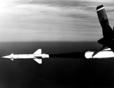 AGM-12 Bullpup is fired from P-3B Orion of VP-23 in 1971