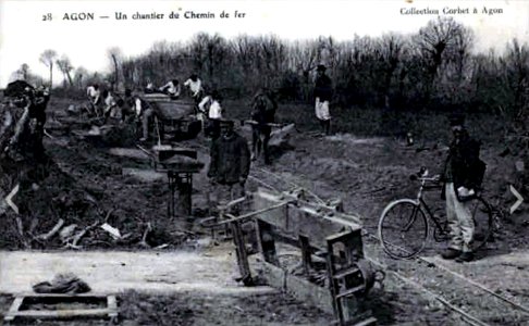 Agon - Un chantier de Chemin de fer (Collection Corbet a Agon)