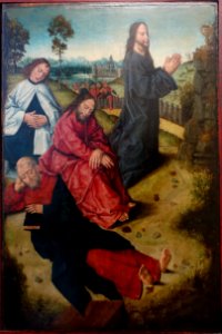 Agony in the Garden, probably by the circle of Aelbert Bouts, c. 1480, painting on oak - Germanisches Nationalmuseum - Nuremberg, Germany - DSC02915 photo