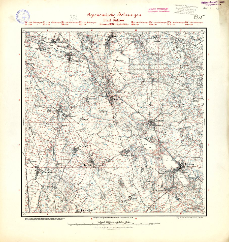 Agronomische Bohrungen - Gülzow 1902