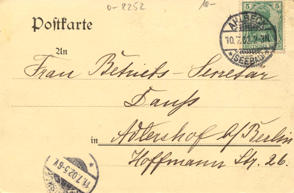 Ahlbeck, Mecklenburg-Vorpommern - Fischer (back) (Zeno Ansichtskarten)
