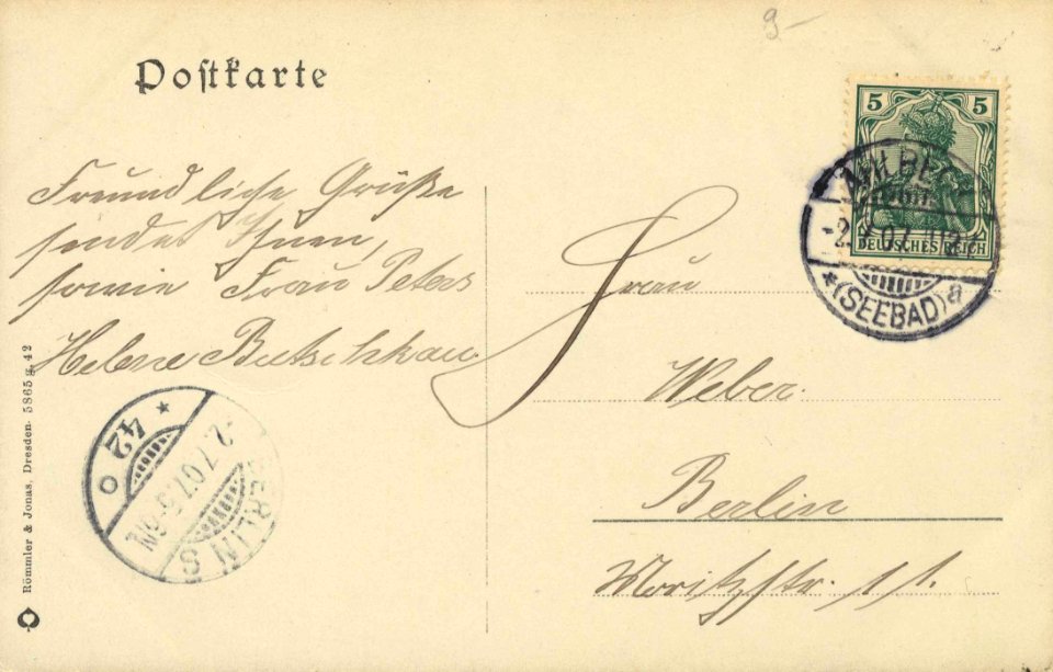 Ahlbeck, Mecklenburg-Vorpommern - Herrenbad (back) (Zeno Ansichtskarten)