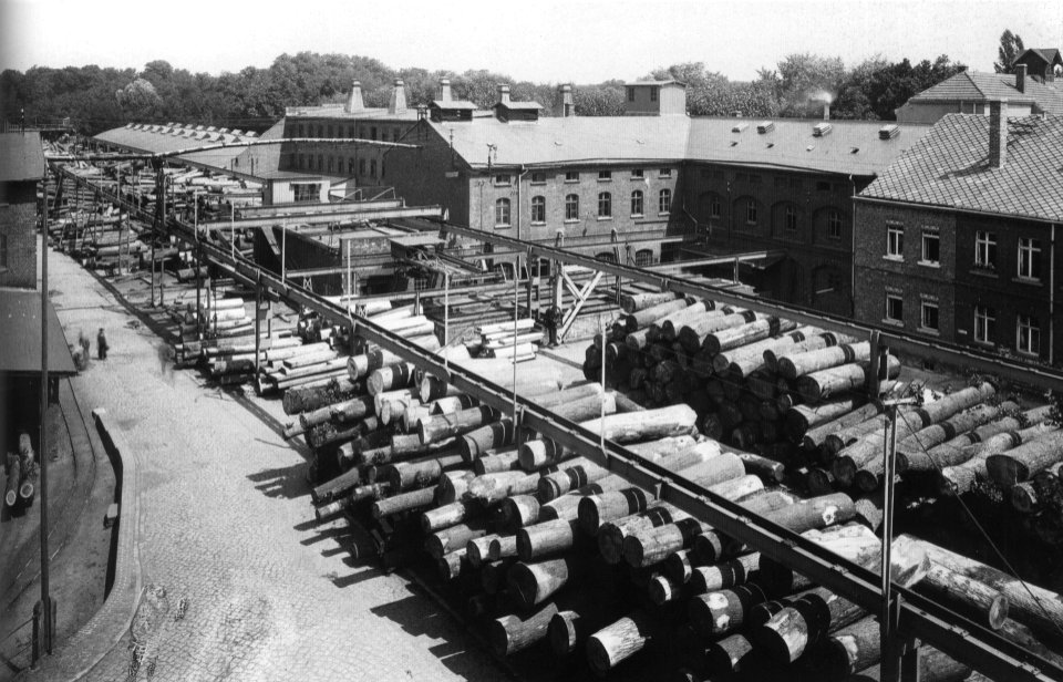 AHW Franz Schlobach Furnier Saegewerk Betriebsgelaende Boehlitz Ehrenberg 1921