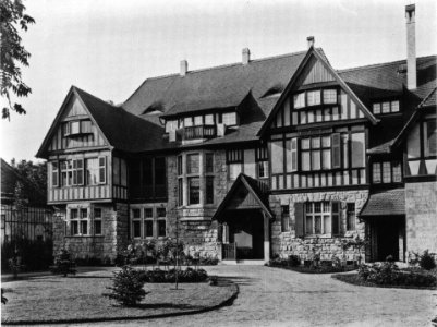 AHW Landhaus Schulze Schomburgk Strassenansicht Leipzig um 1920