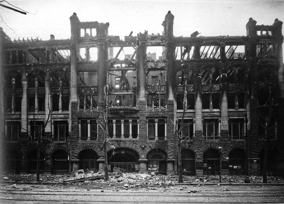 AHW Kapp-Putsch zerstoertes Volkshaus Leipzig 19 3 1920