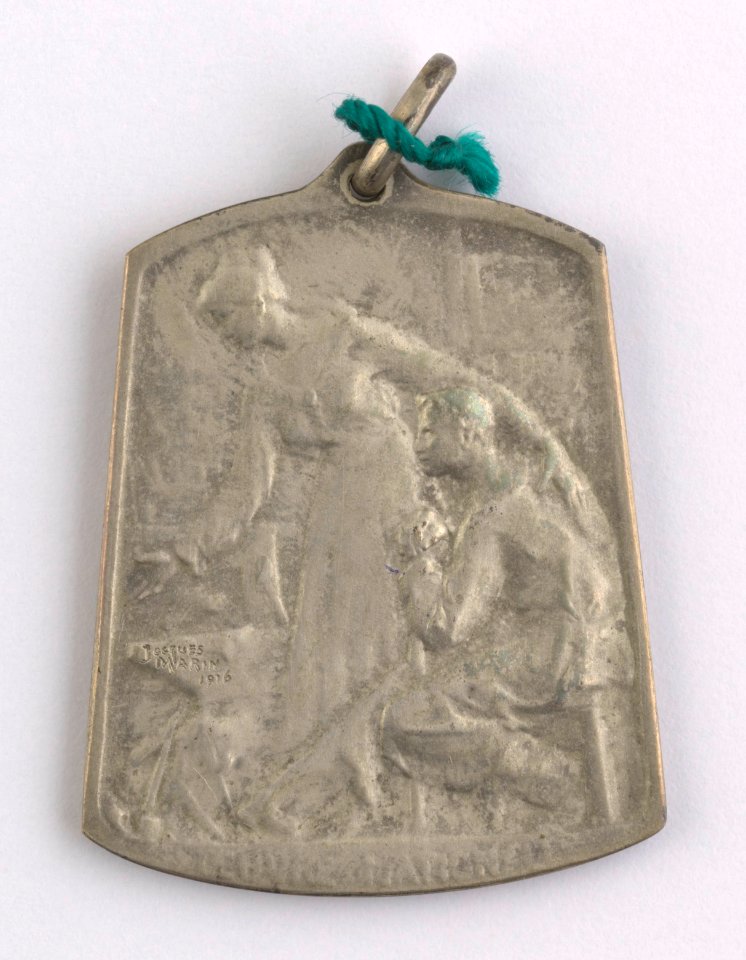 Aide et Apprentissage des Invalides de la Guerre 1914-1918 Section Brabançonne, medal by Jacques Marin (1877-1950), Belgium, 1918, Coins and Medals Department of the Royal Library of Belgium, 2Lef 104-40 (recto)