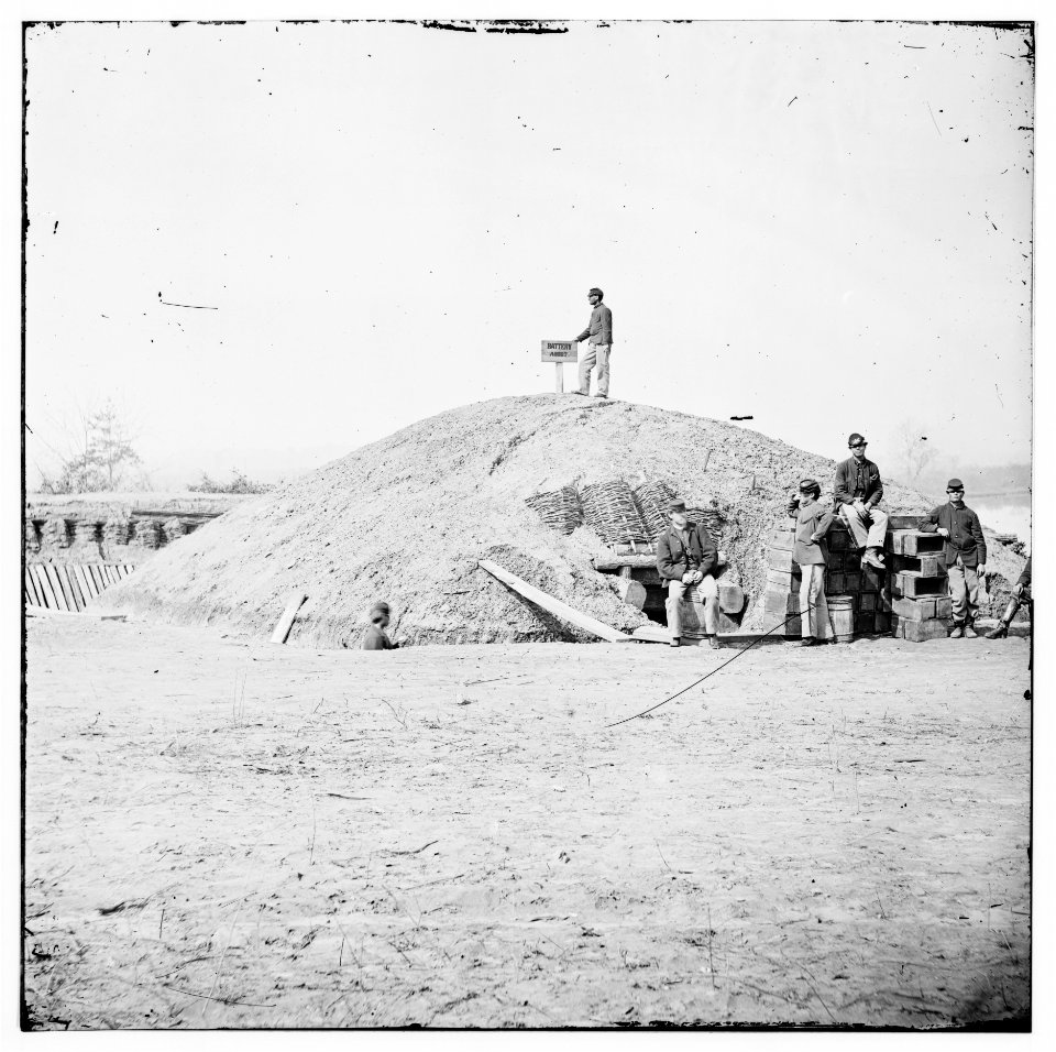 Aiken's Landing, Virginia (vicinity). Battery Abbot, Fort Brady. (Battery named for Col. Henry L. Abbot, 1st Conn. H. Artillery) LOC cwpb.02205