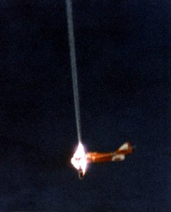 AIM-9L hitting QF-9J over China Lake 1973