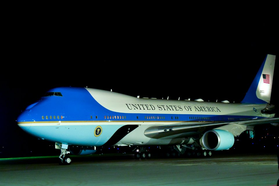 Air Force One Arrives Paya Lebar Air Base, Singapore