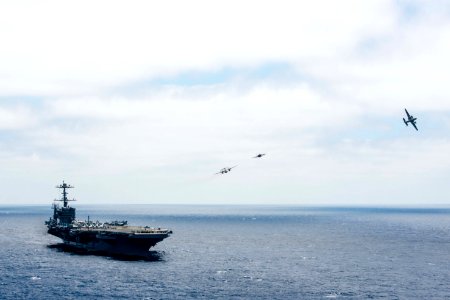 Airborne Early Warning Squadron (VAW) 112 holds an aerial change of command. (20380492211)