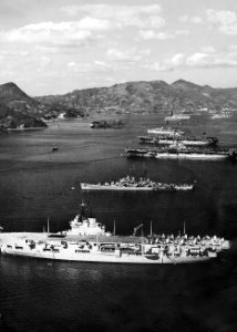 Aircraft carriers at Sasebo Japan 1950