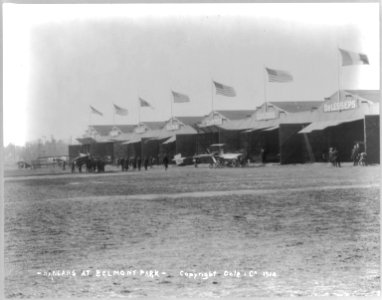 Airplane hangars at Belmont Park LCCN2002721591