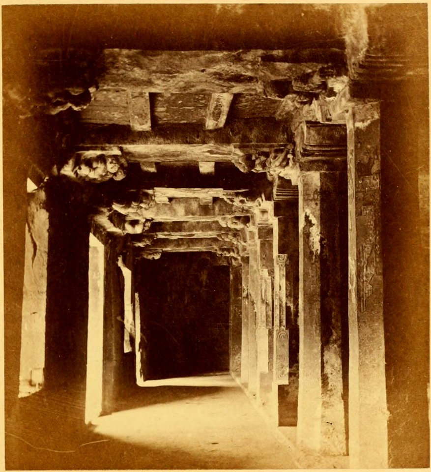 Aisle in Hall of Vihara No. 17—Ajunta
