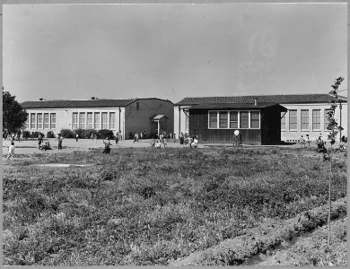 Airport tract, near Modesto, Stanislaus County, California. The Wilson Elementary School, a new scho . . . - NARA - 521630 photo