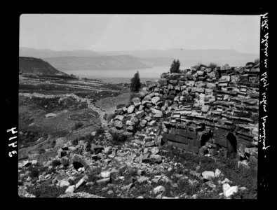 Ajlun District. Lake of Galilee from M'keis showing part of western Roman theatre LOC matpc.15325