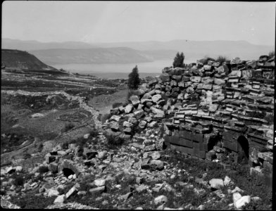 Ajlun District. Lake of Galilee from M'keis showing part of western Roman theatre LOC matpc.15325