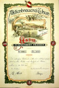 Aktienbrauerei Thun 1897