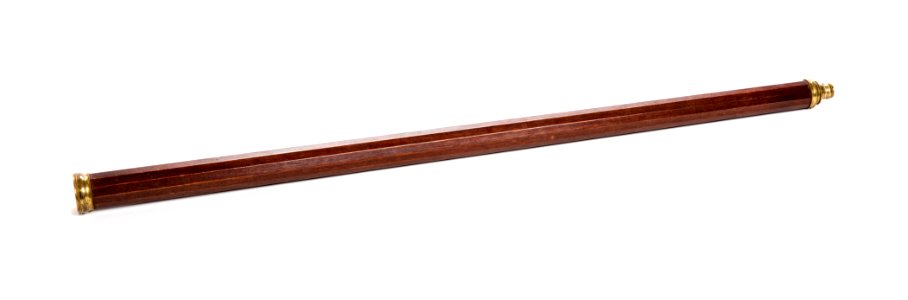 Akromatisk kikare, 1760 cirka. Tub av mahogny, tolvsidig - Livrustkammaren - 108622